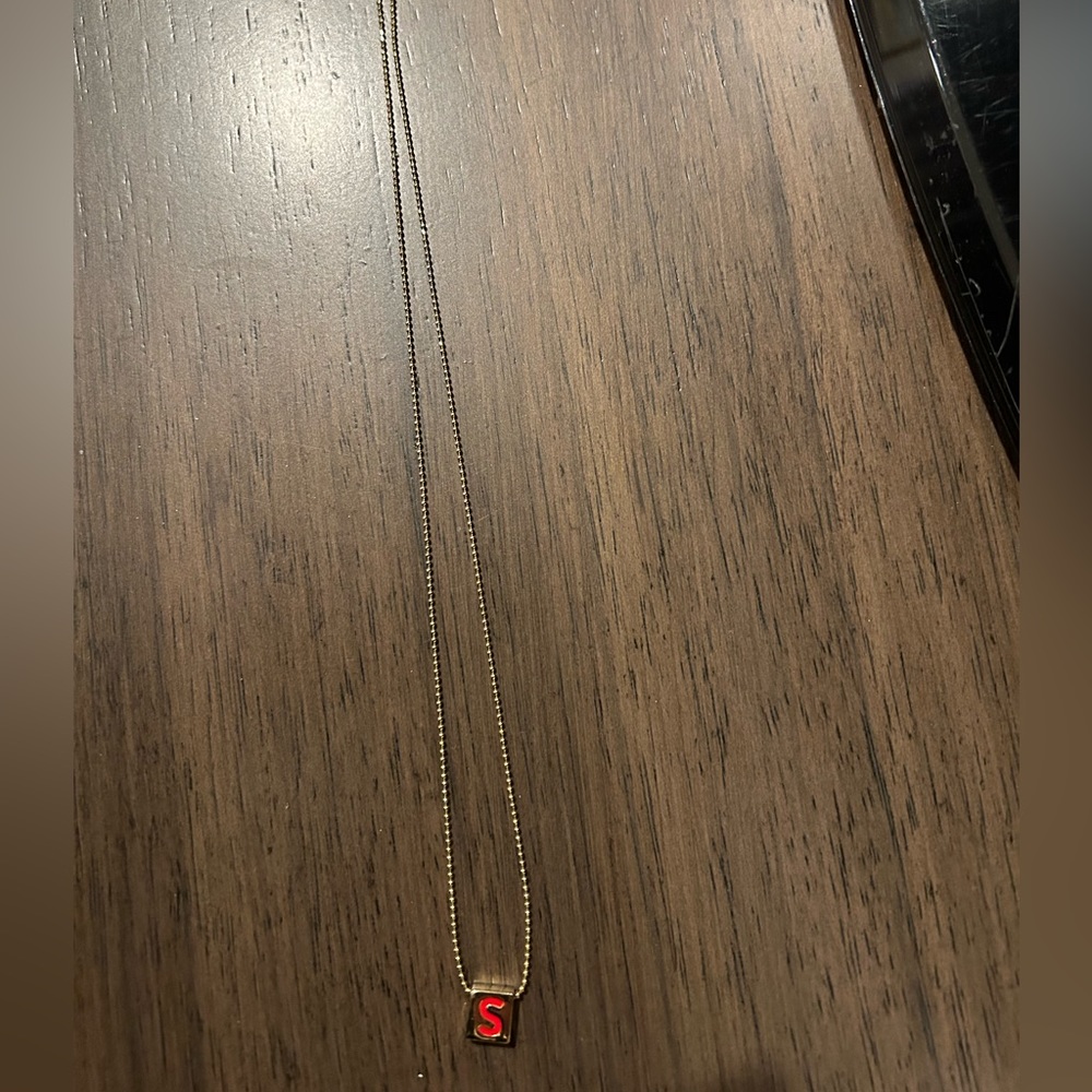 Roxanne Assoulin letter S Charm Gold Necklace